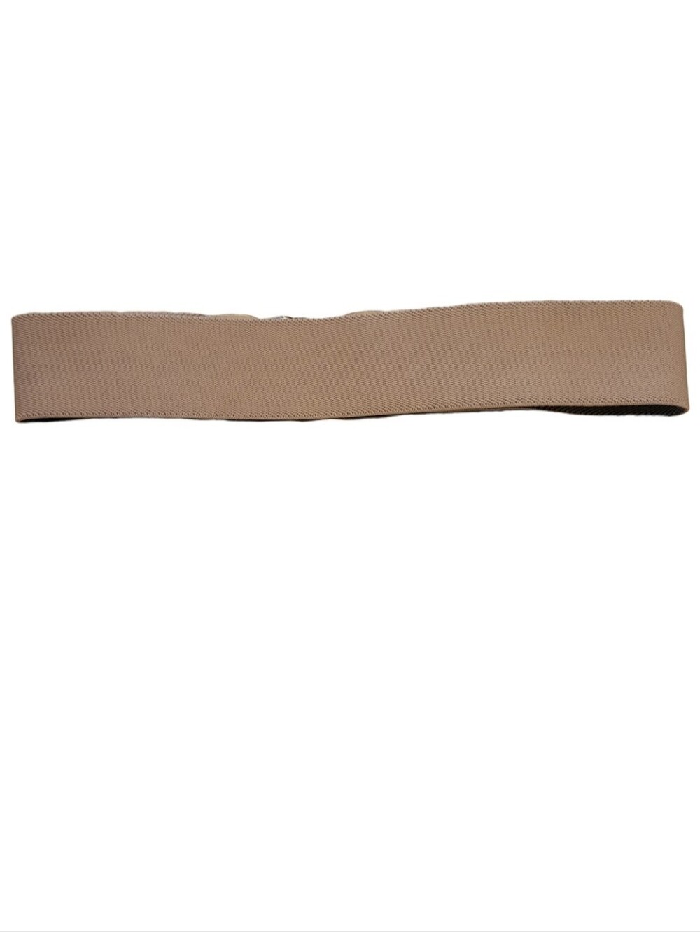 Vintage Omega Arrowhead Stretch Belt Brass Buckle Elastic Stretch - Tan - S/M - Picture 2 of 7